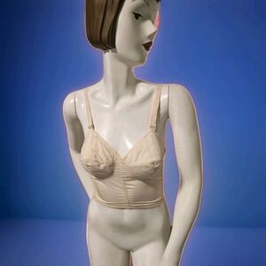 Vintage Longline bra Charmode Non Rubber Wonder Span Quilted Cups & Long Profile